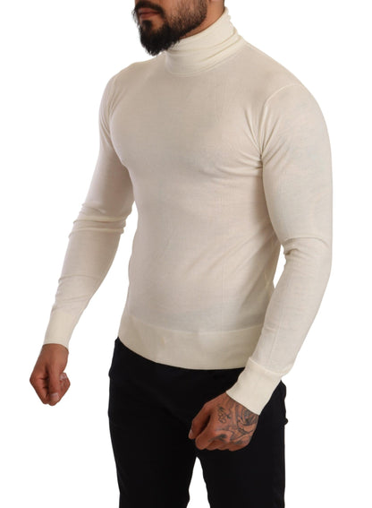 Jersey de cuello alto Dolce & Gabbana de cachemira color crema