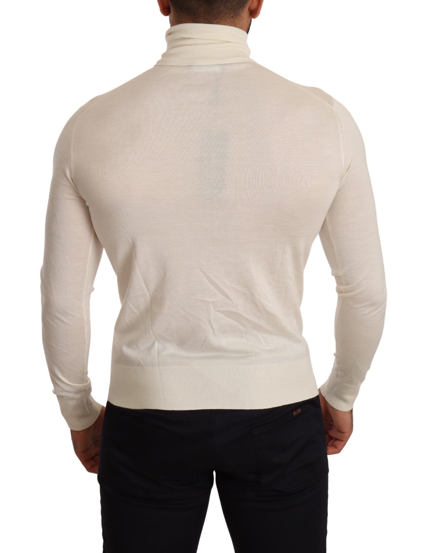 Jersey de cuello alto Dolce & Gabbana de cachemira color crema