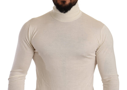 Jersey de cuello alto Dolce & Gabbana de cachemira color crema