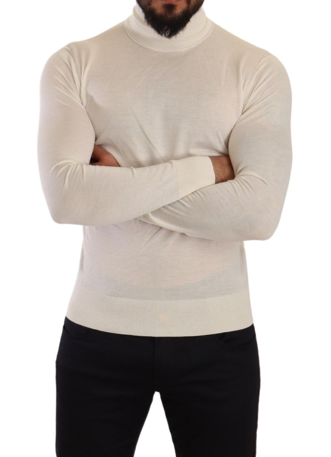 Jersey de cuello alto Dolce & Gabbana de cachemira color crema