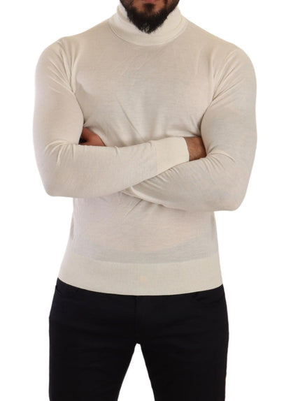 Jersey de cuello alto Dolce & Gabbana de cachemira color crema