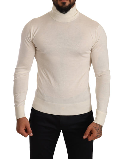 Jersey de cuello alto Dolce & Gabbana de cachemira color crema