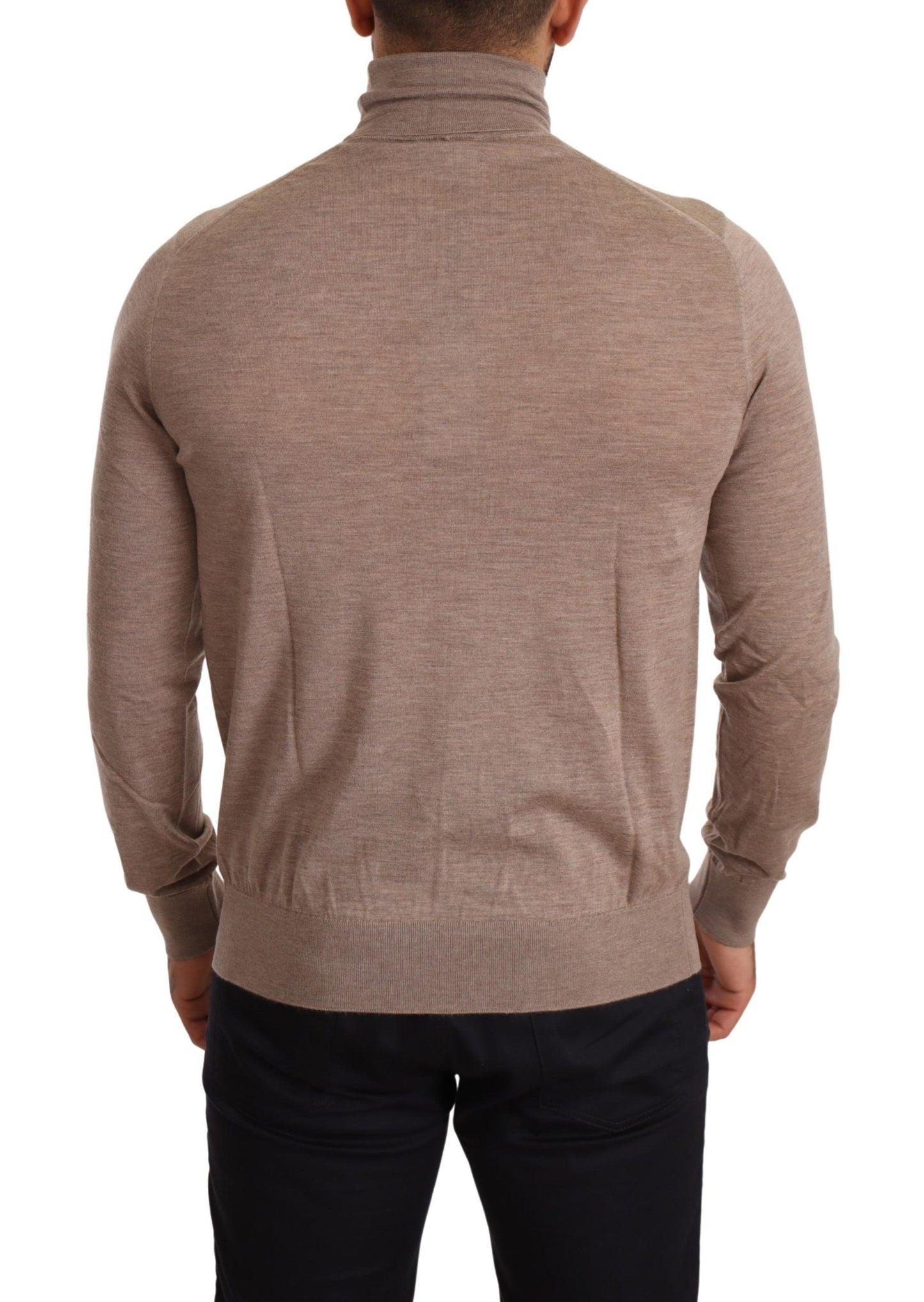 Pull col roulé en cachemire marron Dolce & Gabbana