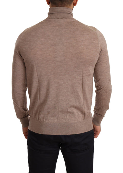 Pull col roulé en cachemire marron Dolce & Gabbana