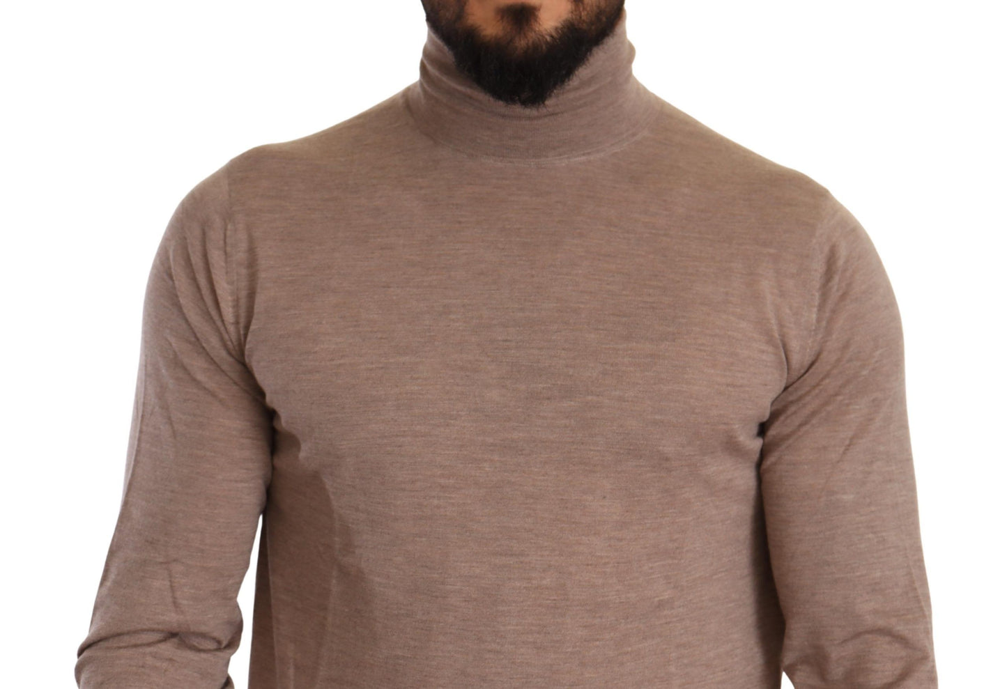 Pull col roulé en cachemire marron Dolce & Gabbana