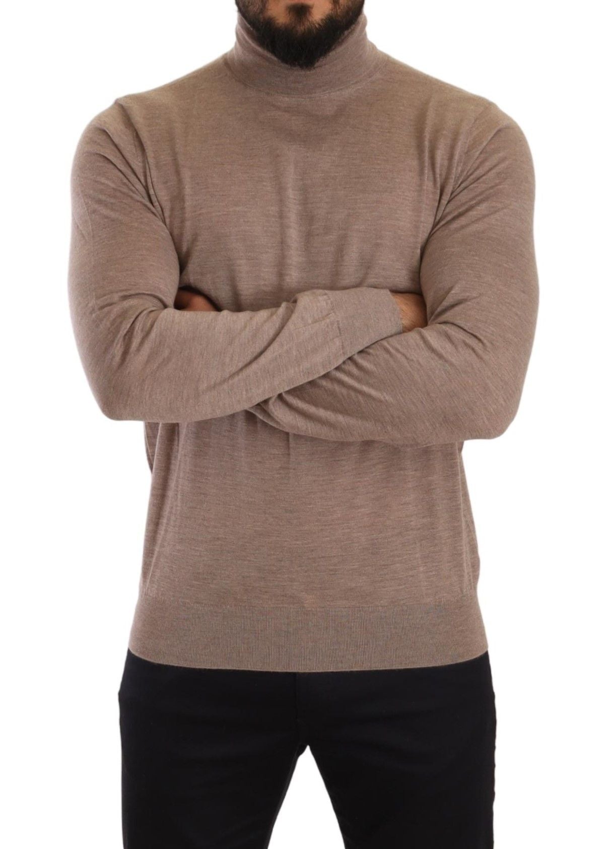 Pull col roulé en cachemire marron Dolce & Gabbana
