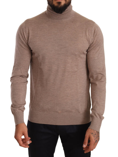 Pull col roulé en cachemire marron Dolce & Gabbana