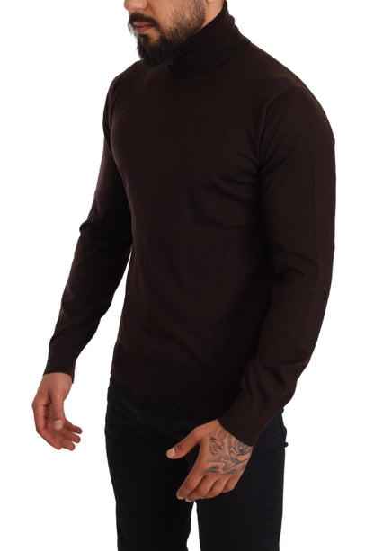 Jersey de cuello alto de cachemir marrón Dolce & Gabbana