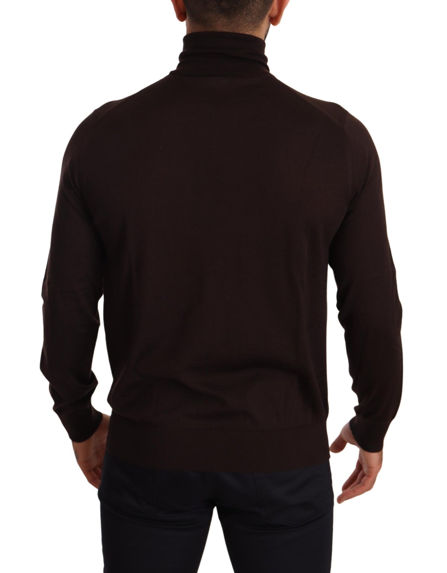 Jersey de cuello alto de cachemir marrón Dolce & Gabbana