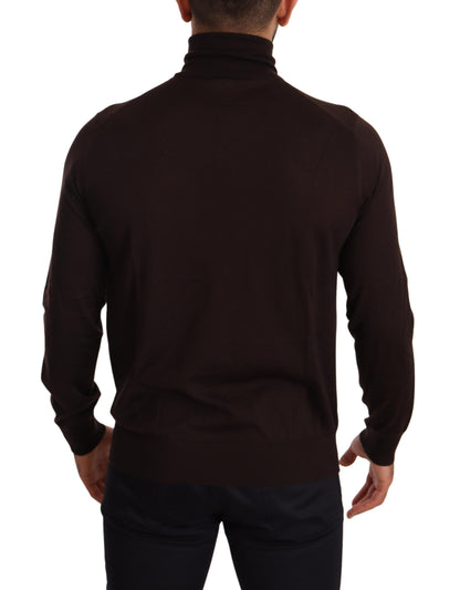 Jersey de cuello alto de cachemir marrón Dolce & Gabbana