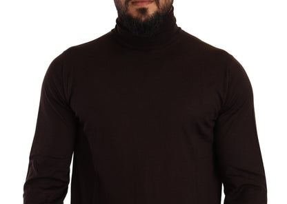 Jersey de cuello alto de cachemir marrón Dolce & Gabbana