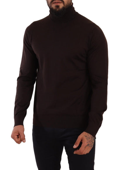 Jersey de cuello alto de cachemir marrón Dolce & Gabbana