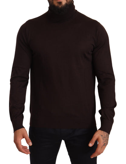 Jersey de cuello alto de cachemir marrón Dolce & Gabbana