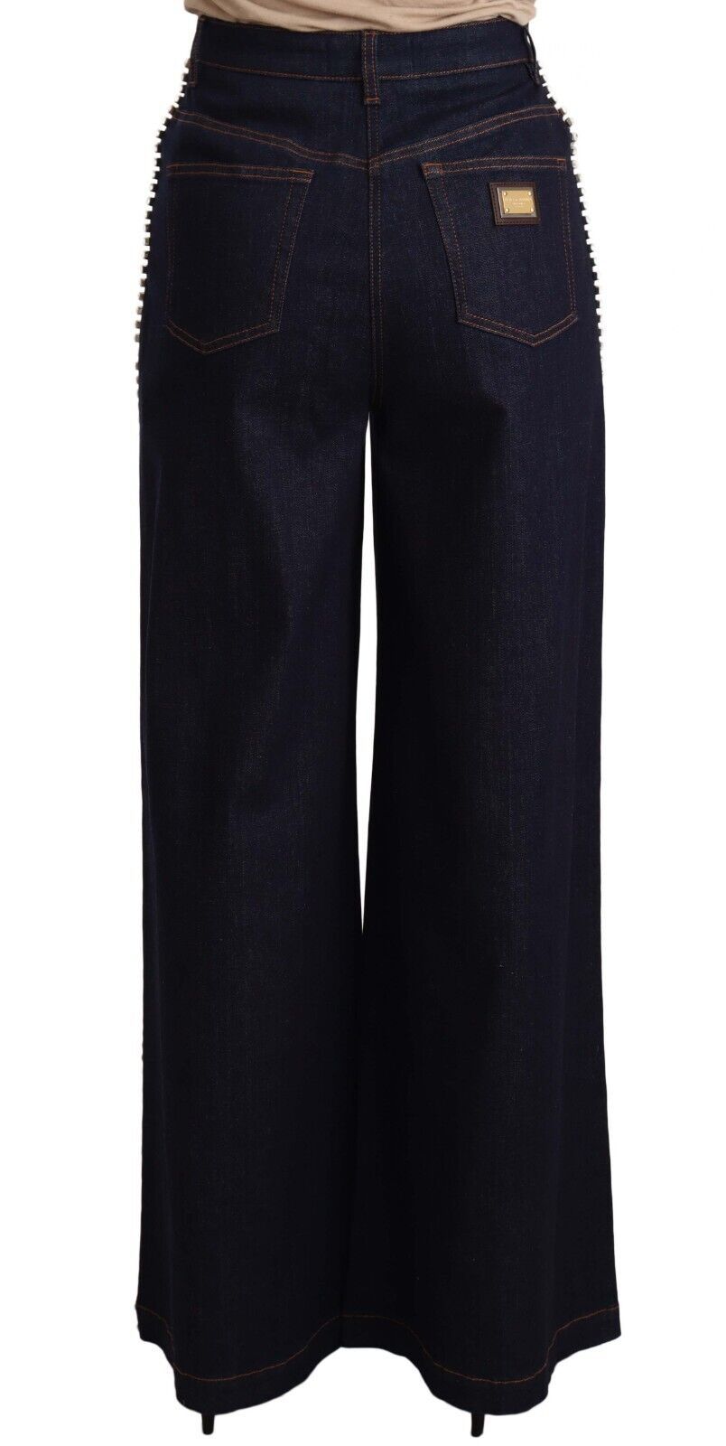 Jean évasé Dolce & Gabbana orné de cristaux bleu foncé
