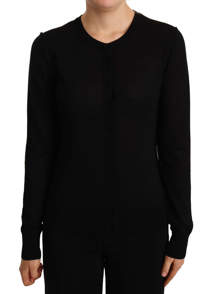 Dolce & Gabbana Jersey STAFF de cuello redondo negro de lana
