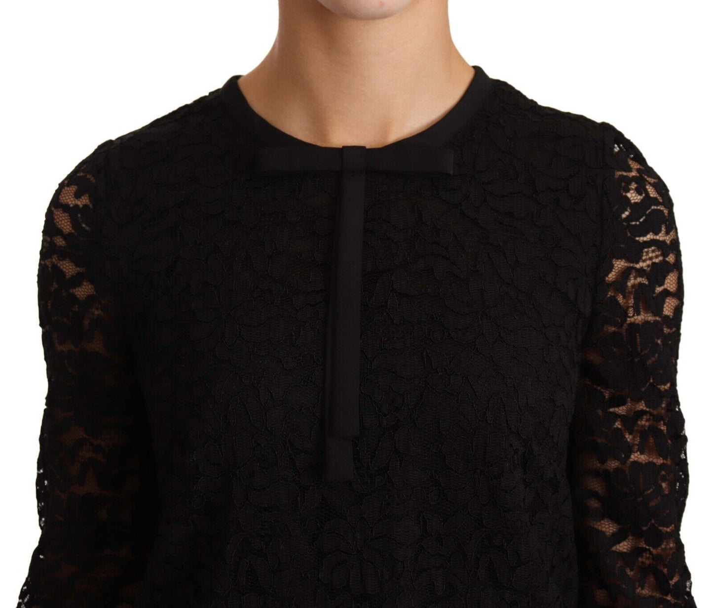 Chemisier Dolce & Gabbana en dentelle florale noire