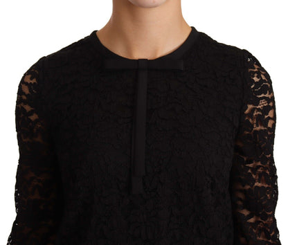 Chemisier Dolce & Gabbana en dentelle florale noire