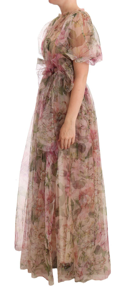 Robe longue maxi Dolce & Gabbana à imprimé floral multicolore