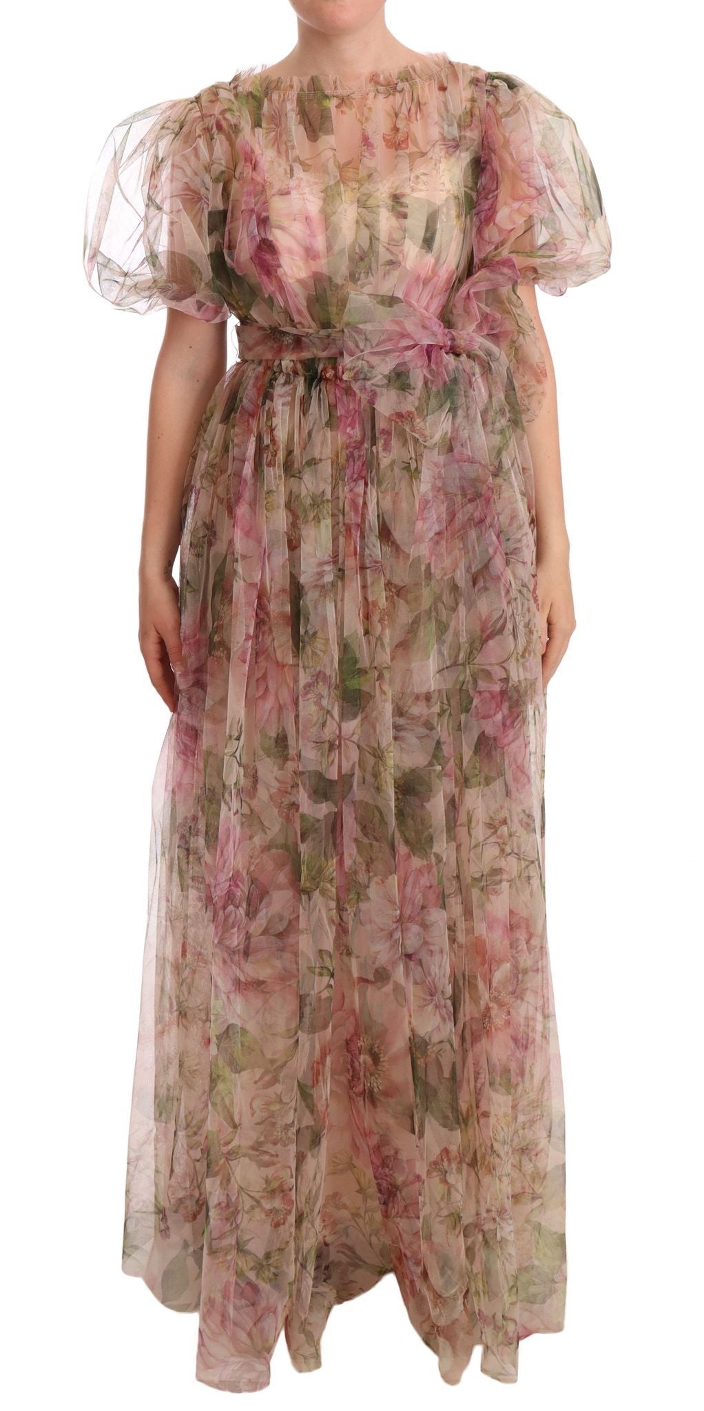 Robe longue maxi Dolce & Gabbana à imprimé floral multicolore
