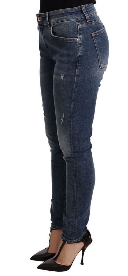 Jeans en coton stretch skinny délavé bleu Dolce & Gabbana