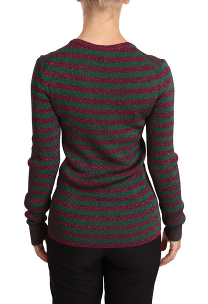 Pull à col rond rayé multicolore Dolce & Gabbana