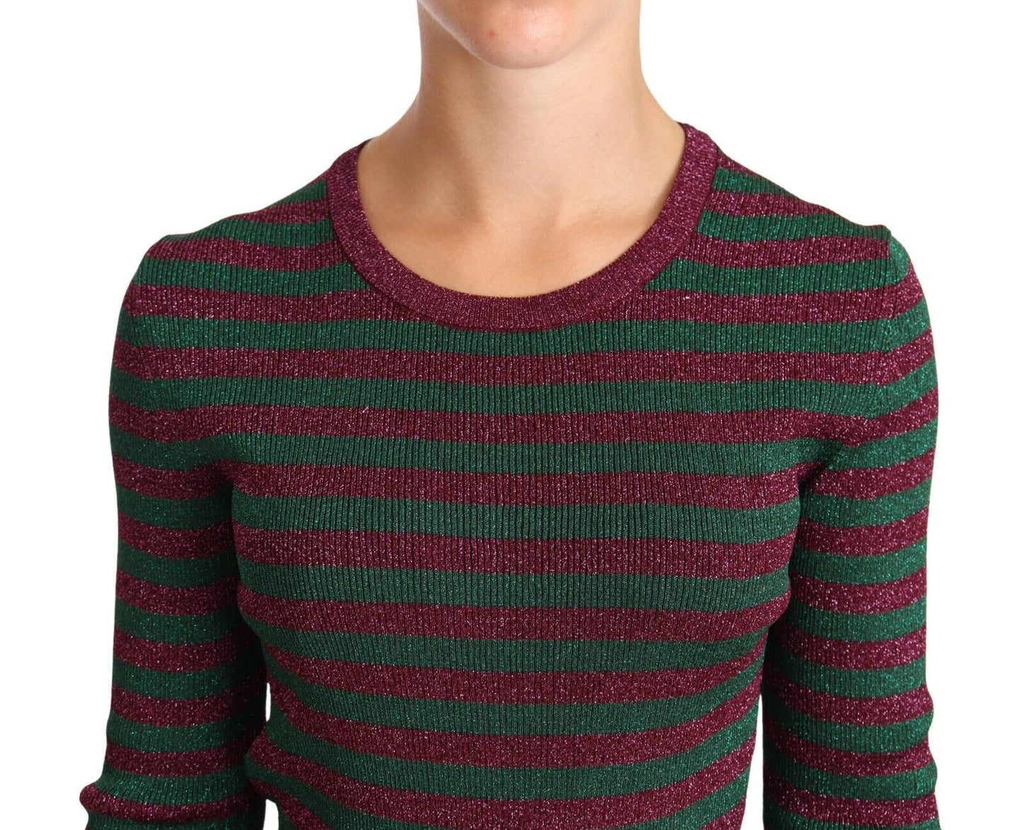 Pull à col rond rayé multicolore Dolce & Gabbana