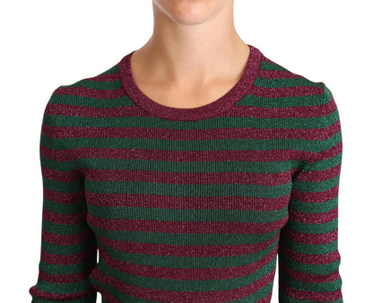 Pull à col rond rayé multicolore Dolce & Gabbana