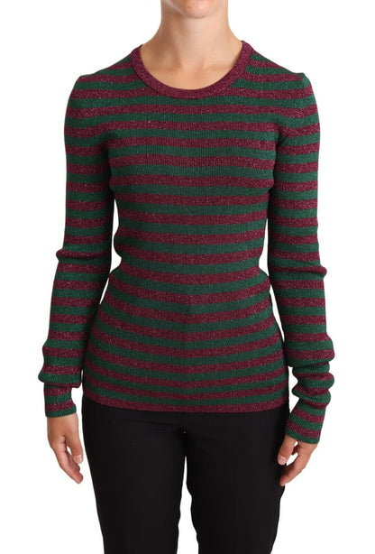 Pull à col rond rayé multicolore Dolce & Gabbana