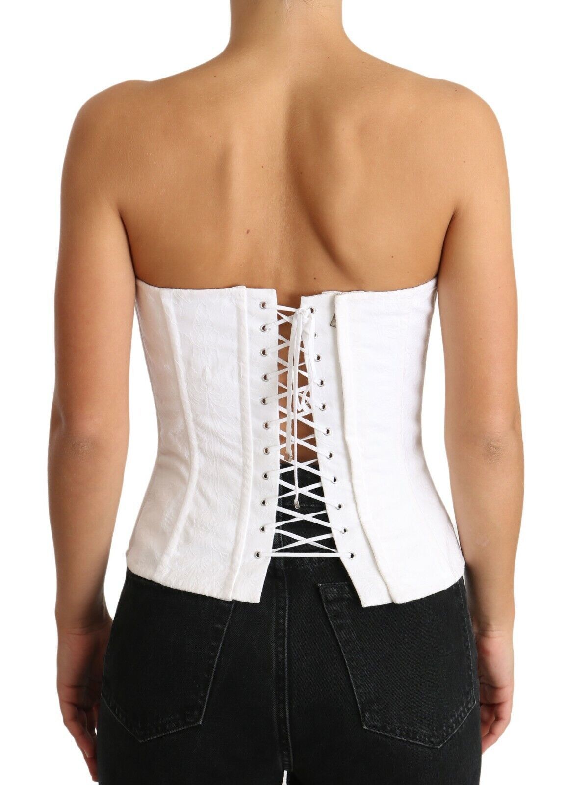Corset Dolce & Gabbana PALERMO blanc en coton avec bustier