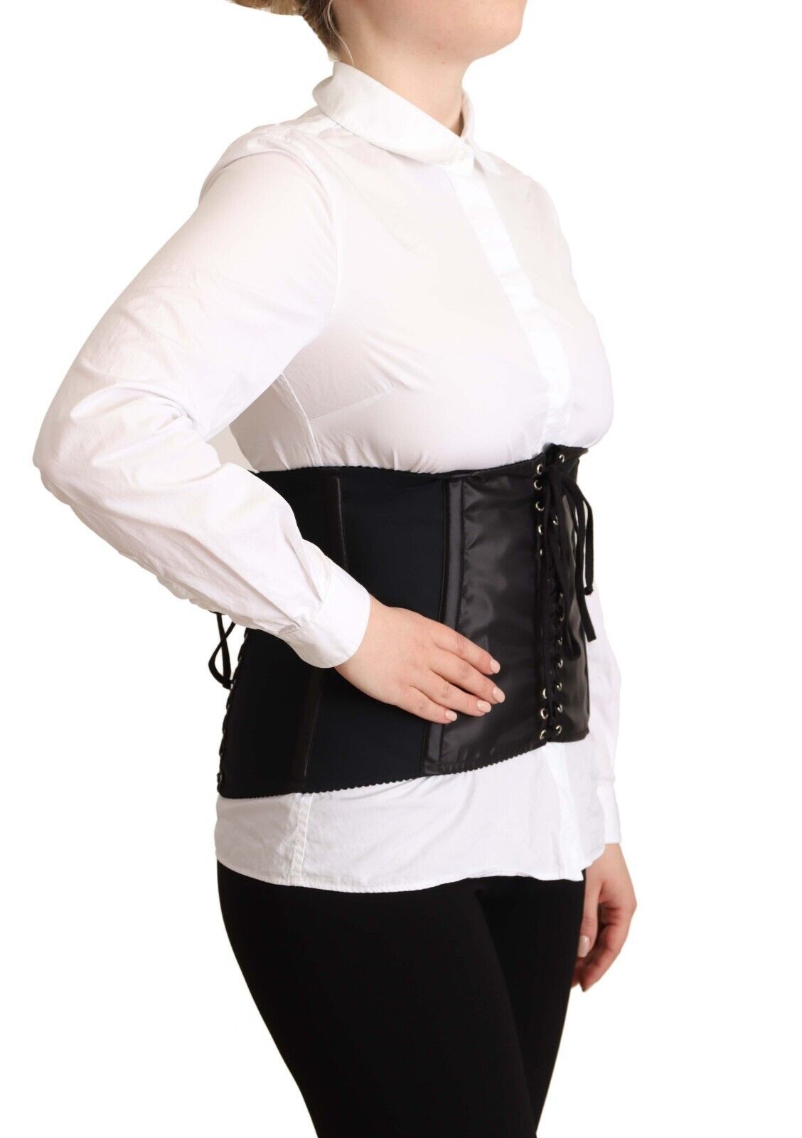 Haut à bretelles avec ceinture corset extensible noir Dolce & Gabbana