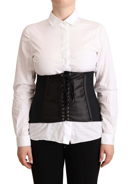 Haut à bretelles avec ceinture corset extensible noir Dolce & Gabbana