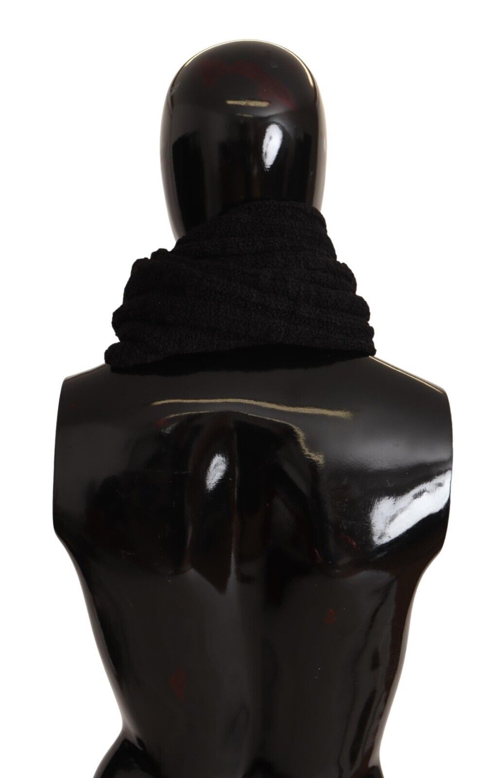 Écharpe châle en laine vierge noire tricotée unisexe Dolce & Gabbana