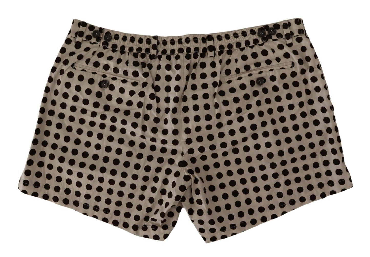 Short en Coton et Lin Noir à Pois Blancs Dolce & Gabbana