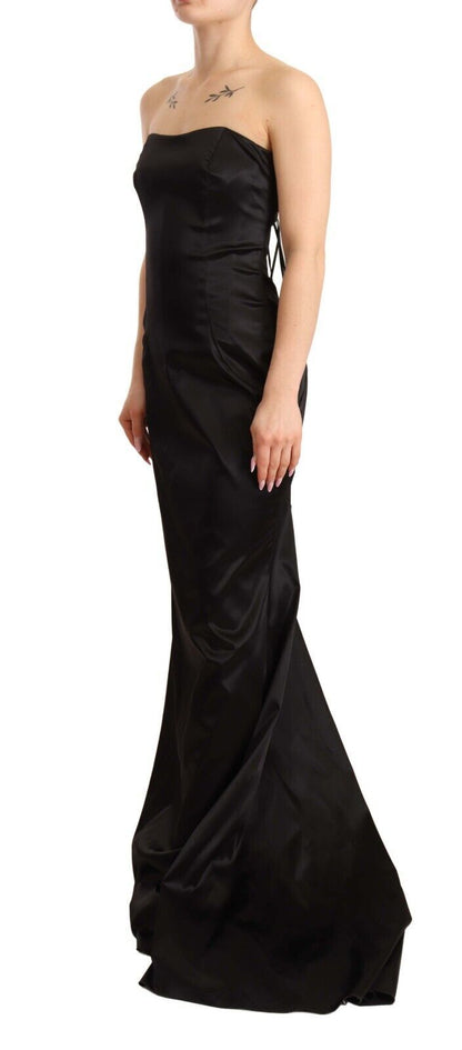 Robe sirène fourreau Dolce & Gabbana en soie noire extensible