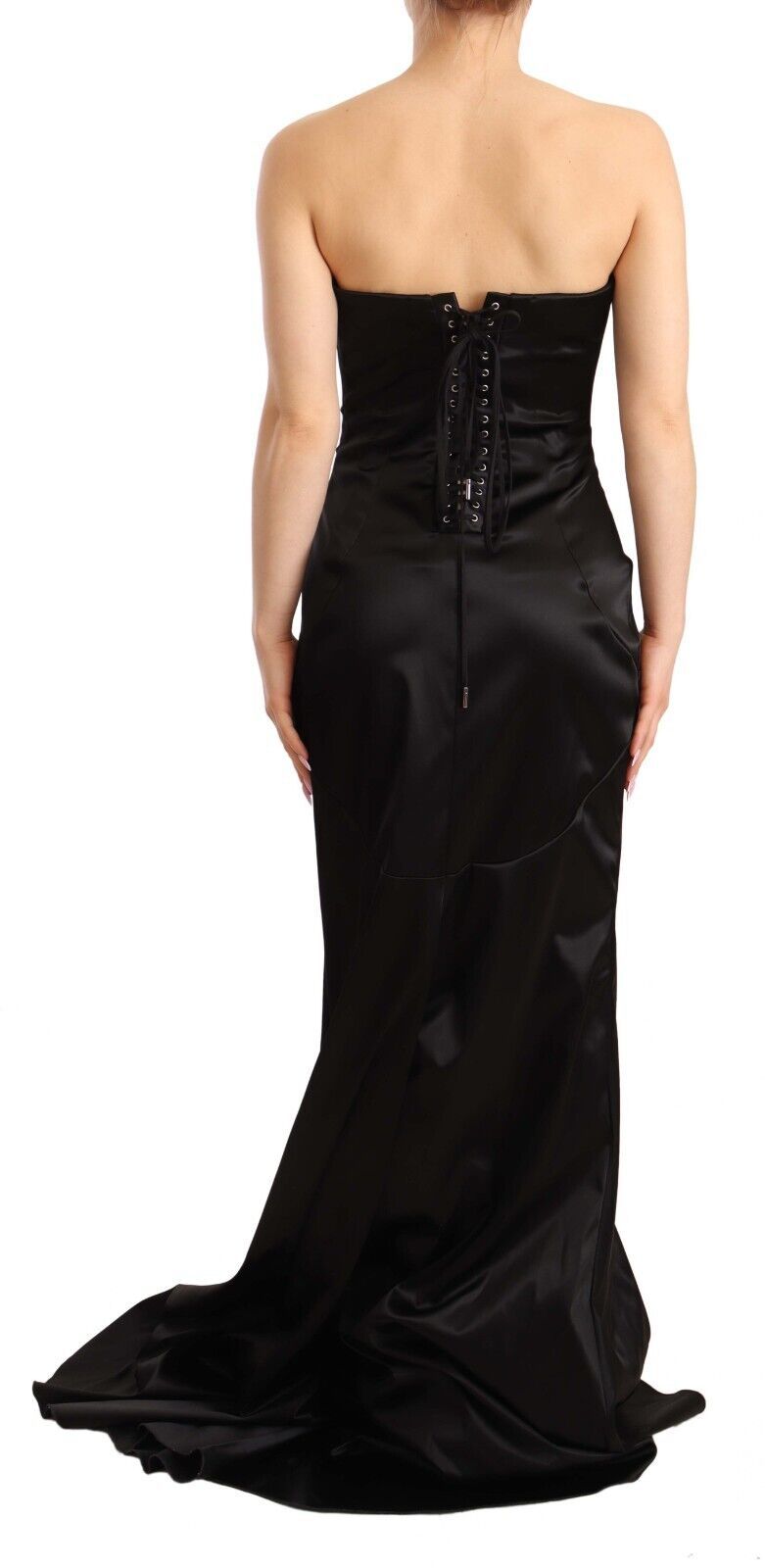 Robe sirène fourreau Dolce & Gabbana en soie noire extensible