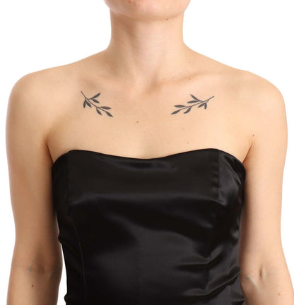 Robe sirène fourreau Dolce & Gabbana en soie noire extensible