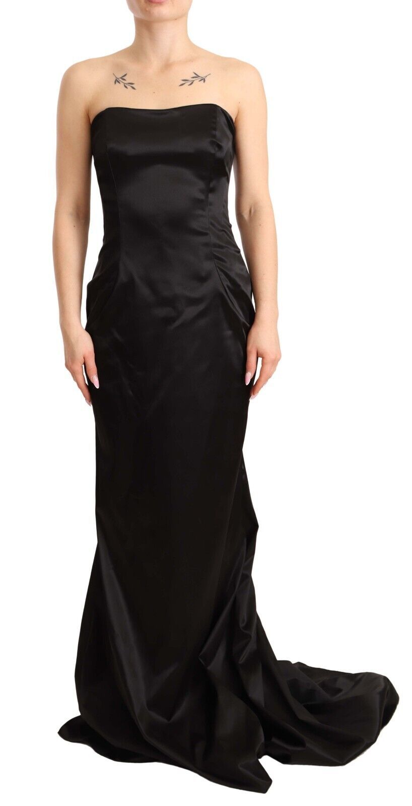 Robe sirène fourreau Dolce & Gabbana en soie noire extensible