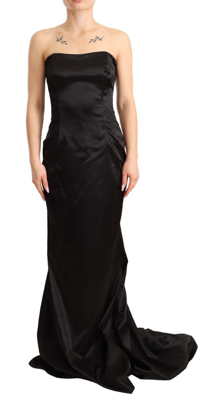 Robe sirène fourreau Dolce & Gabbana en soie noire extensible
