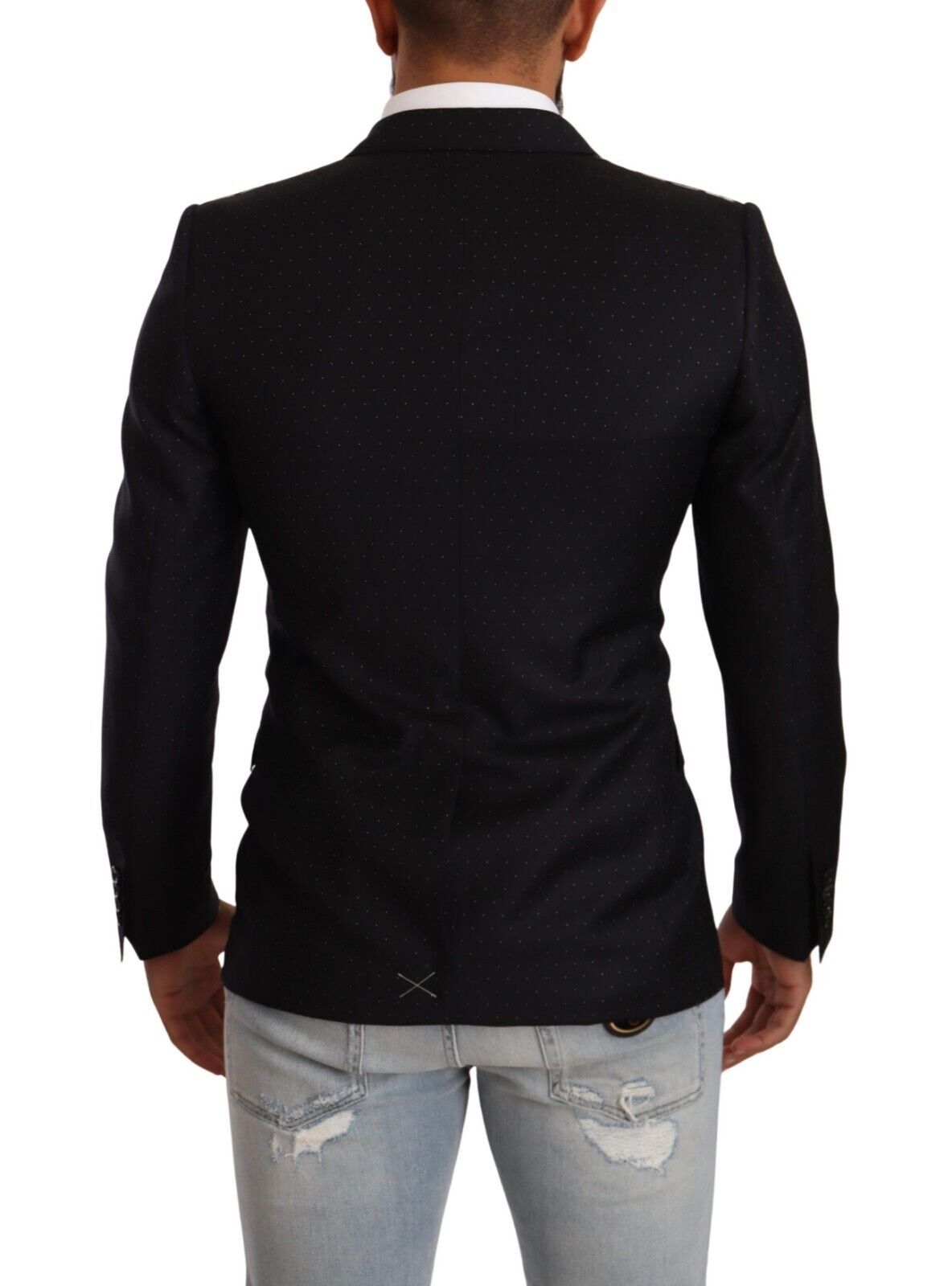 Veste MARTINI croisée Dolce & Gabbana noire à pois