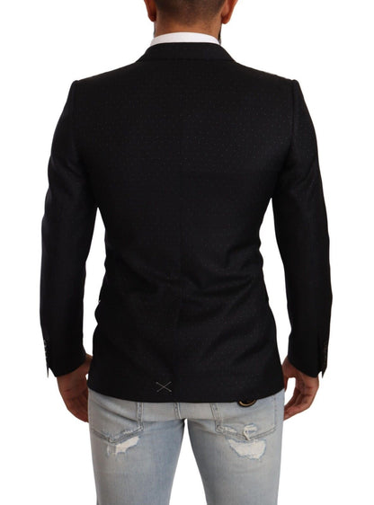 Veste MARTINI croisée Dolce & Gabbana noire à pois