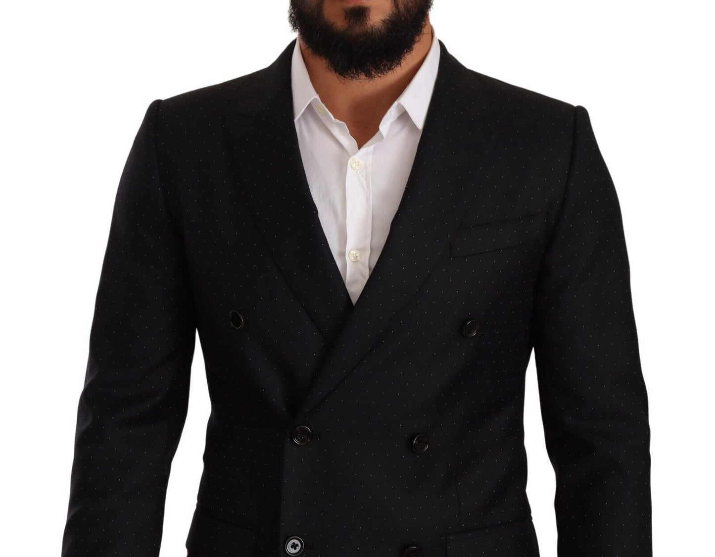 Veste MARTINI croisée Dolce & Gabbana noire à pois