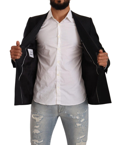 Veste MARTINI croisée Dolce & Gabbana noire à pois
