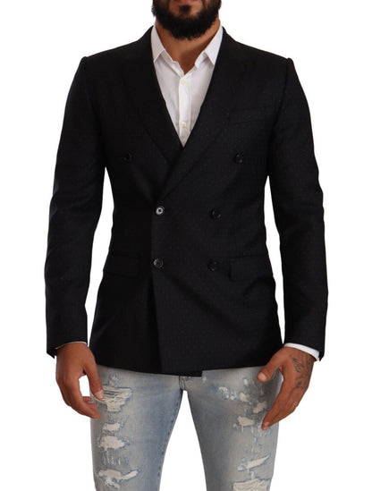 Veste MARTINI croisée Dolce & Gabbana noire à pois