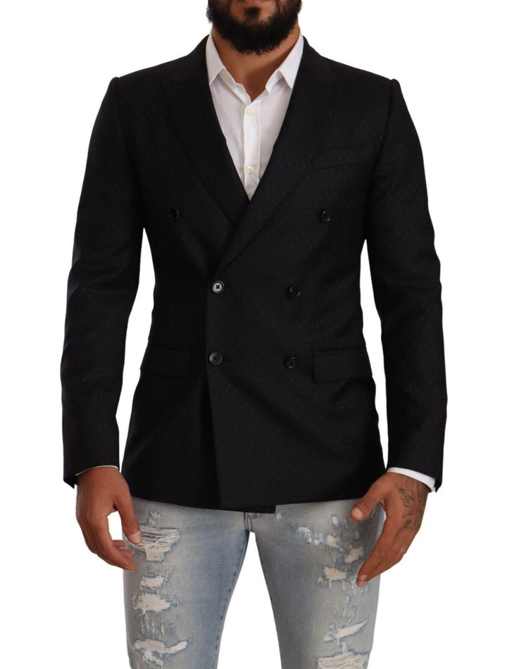 Veste MARTINI croisée Dolce & Gabbana noire à pois