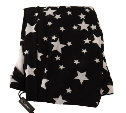 Bas en nylon à imprimé étoiles noir et blanc Dolce & Gabbana