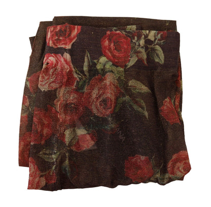 Collant en nylon Dolce & Gabbana noir à imprimé floral