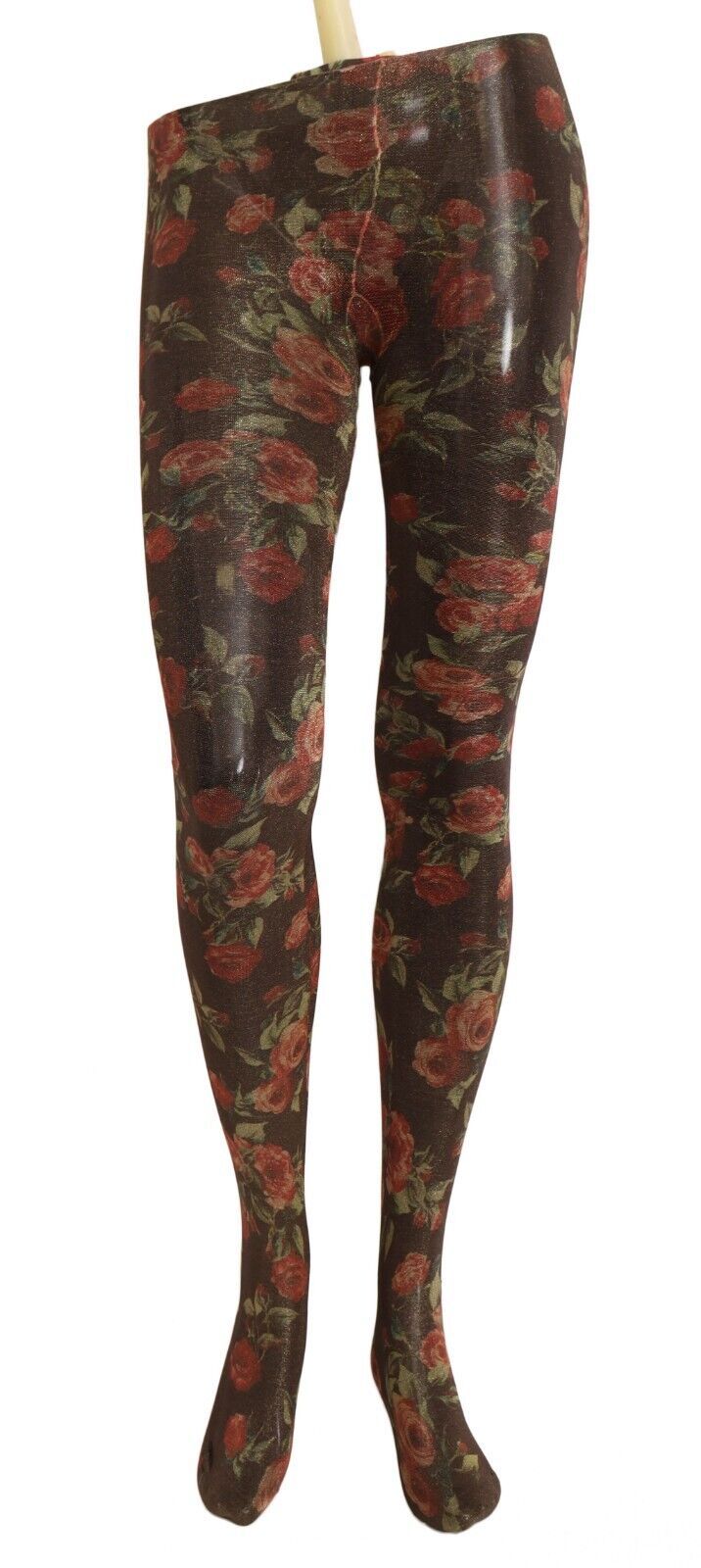 Collant en nylon Dolce & Gabbana noir à imprimé floral