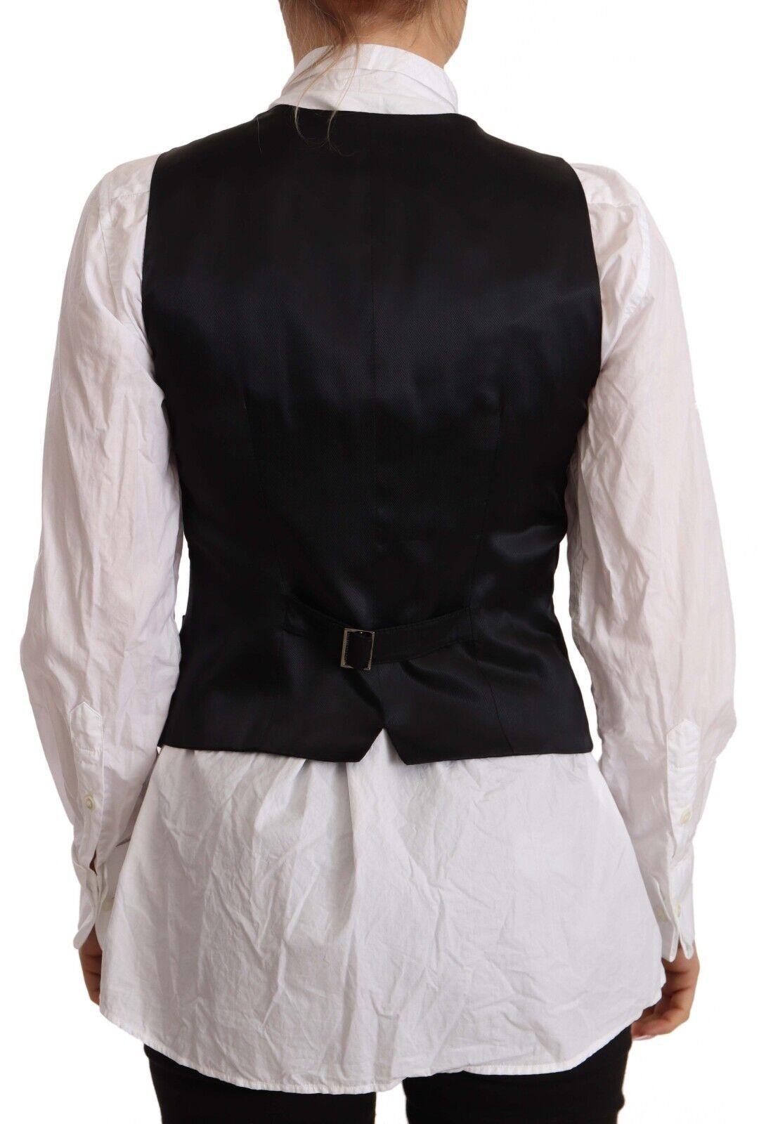 Haut sans manches Dolce & Gabbana en viscose noir à boutons