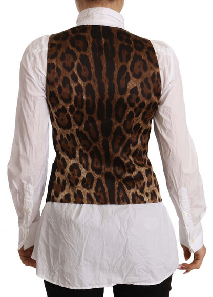 Dolce & Gabbana Haut sans manches en polyester noir avec boutons