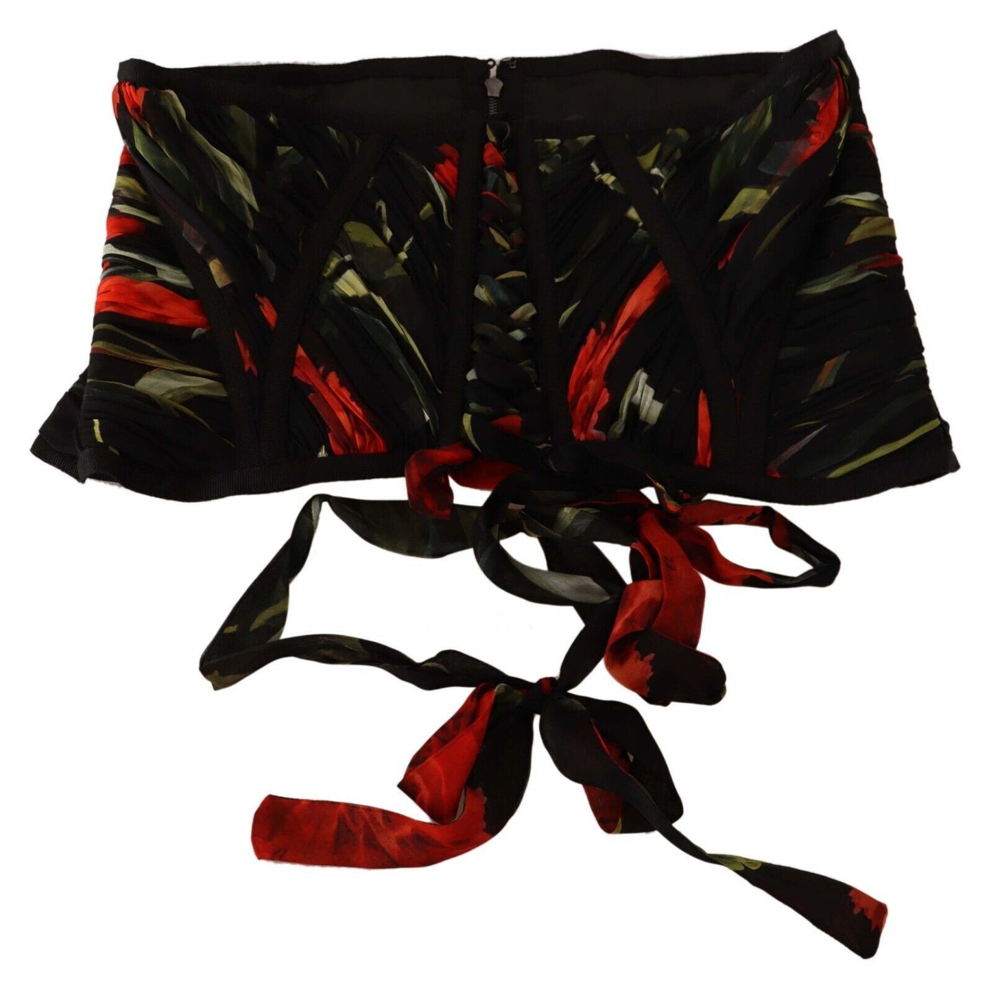 Haut en soie Dolce & Gabbana avec corset noir et ceinture extensible à la taille